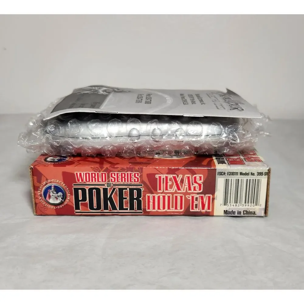 WSOP Texas Hold 'Em Tested Handheld Game Excalibur With Manual & Box 2004